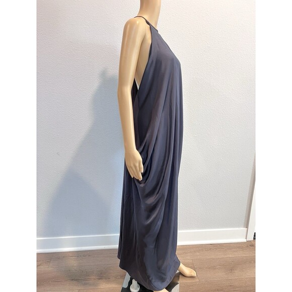 ZARA New Woman MIDI Halter Satin Effect Dress ZW Collection Petrol Blue Large - mordernwear.com ZARA New Woman MIDI Halter Satin Effect Dress ZW Collection Petrol Blue Large - mordernwear.com